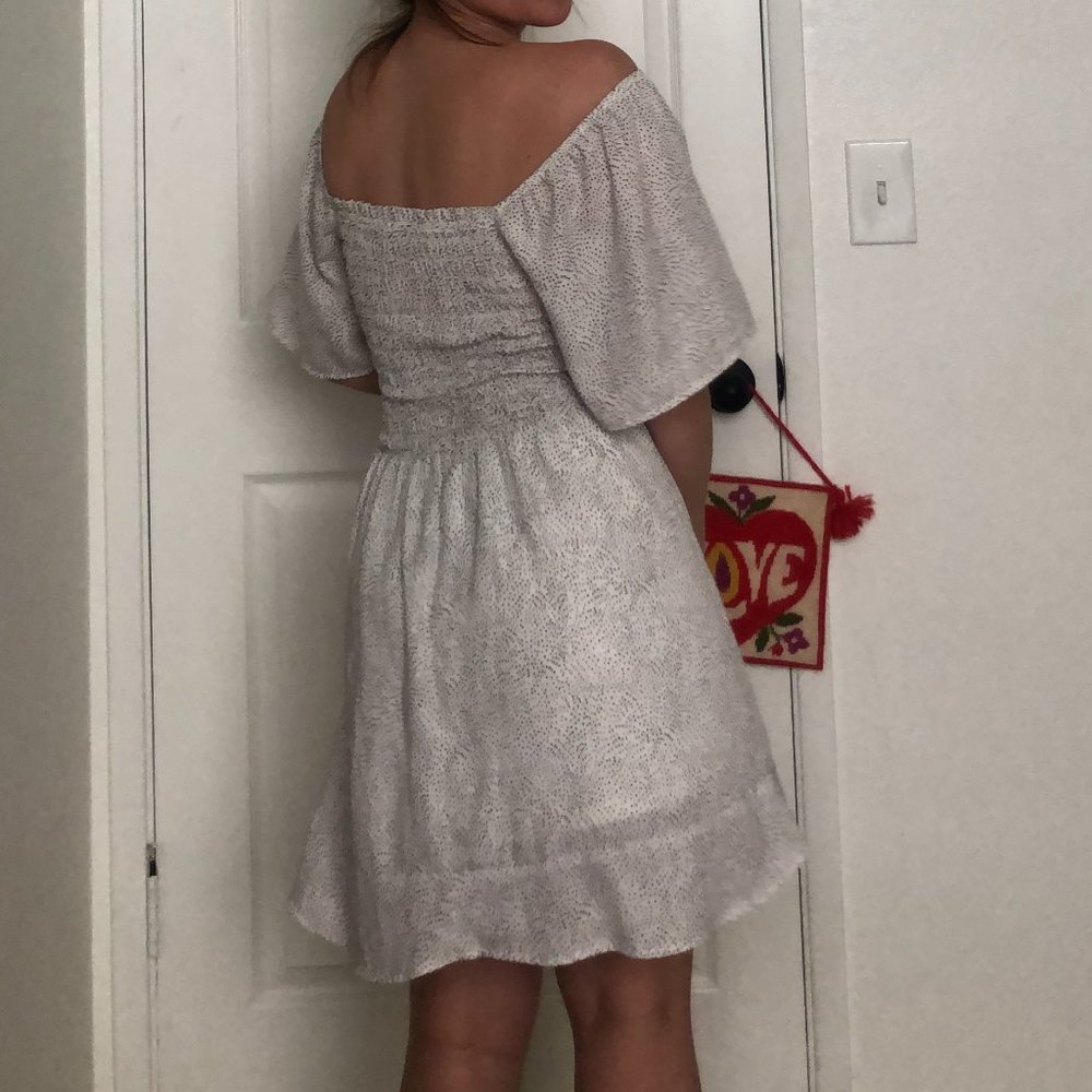 Sienna Sky White Polka Dot Dress Size Small